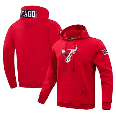 Men's Pro Standard Red Chicago Bulls Split Logo Pullover Hoodie