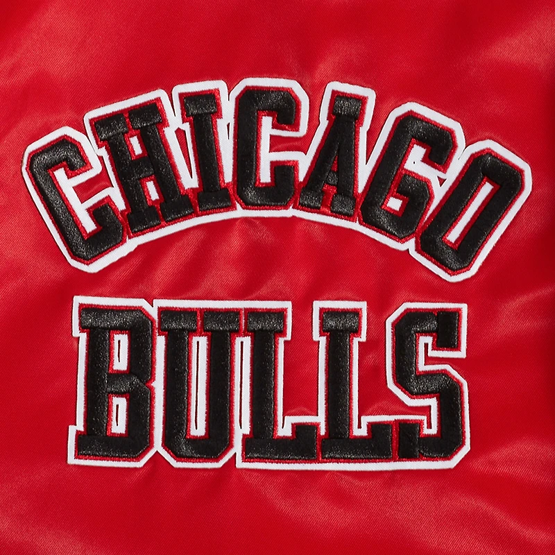 Men's Pro Standard Red Chicago Bulls Sublimated Satin Full-Snap Jacket