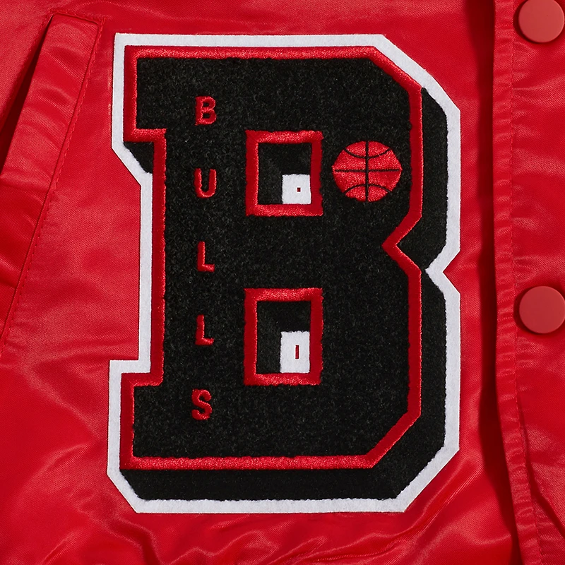 Men's Pro Standard Red Chicago Bulls Sublimated Satin Full-Snap Jacket