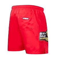 Short tissé Chicago Bulls Pro Standard rouge pour homme