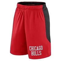 Short de performance rouge/noir pour homme des Chicago Bulls