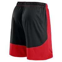 Short de performance rouge/noir pour homme des Chicago Bulls
