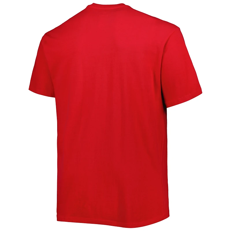 Men's Red Chicago Bulls Big & Tall Heart Soul T-Shirt