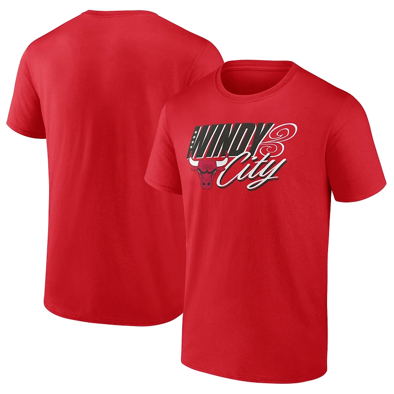 T-shirt rouge pour homme Chicago Bulls Full Court Press