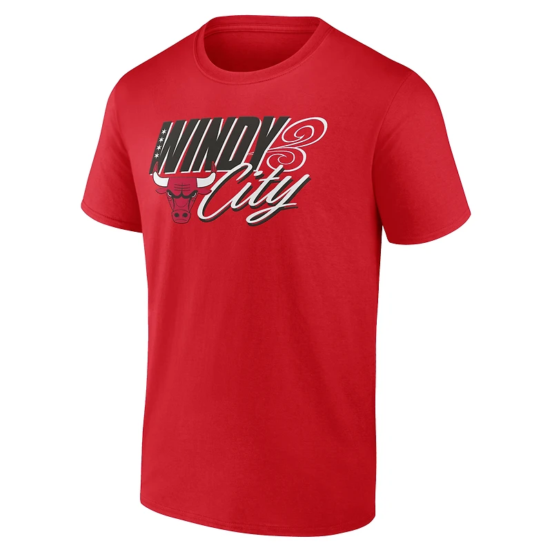 T-shirt rouge pour homme Chicago Bulls Full Court Press