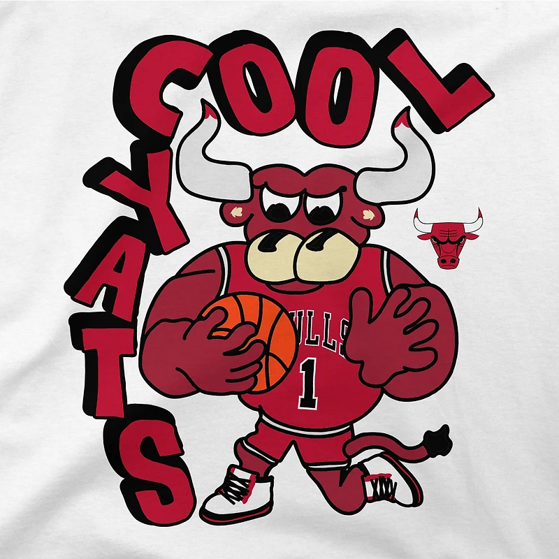 Men's Stadium Essentials White Chicago Bulls NBA x Staycool Mascot Oversized T-Shirt
