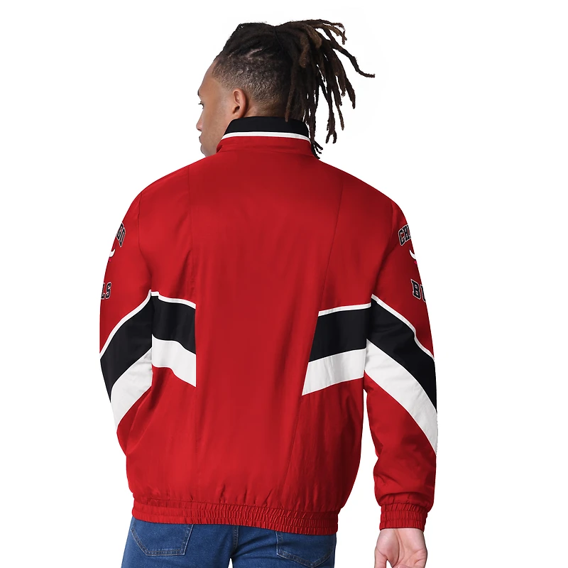 Veste zippée intégrale Captain Oxford pour homme Starter Red Chicago Bulls