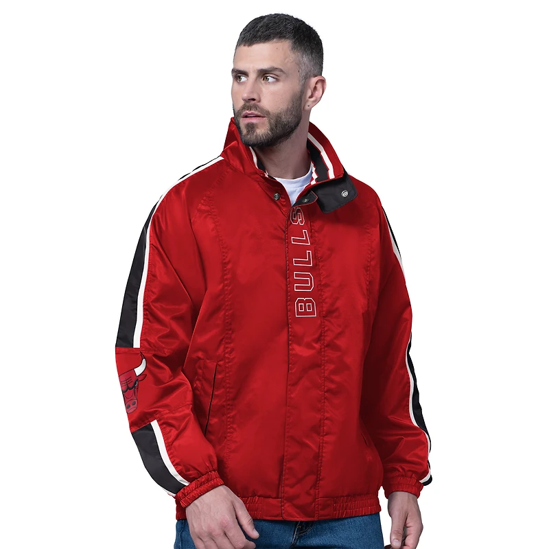 Veste légère entièrement zippée Starter Red Chicago Bulls Freestyle pour homme
