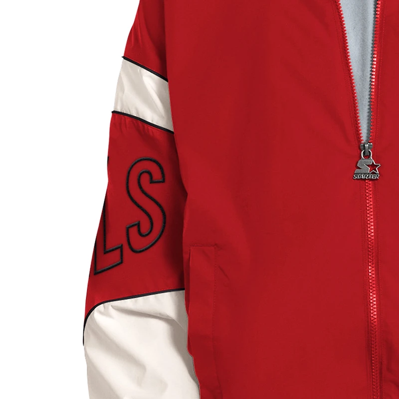 Veste à capuche zippée Starter rouge Chicago Bulls The Gust pour homme