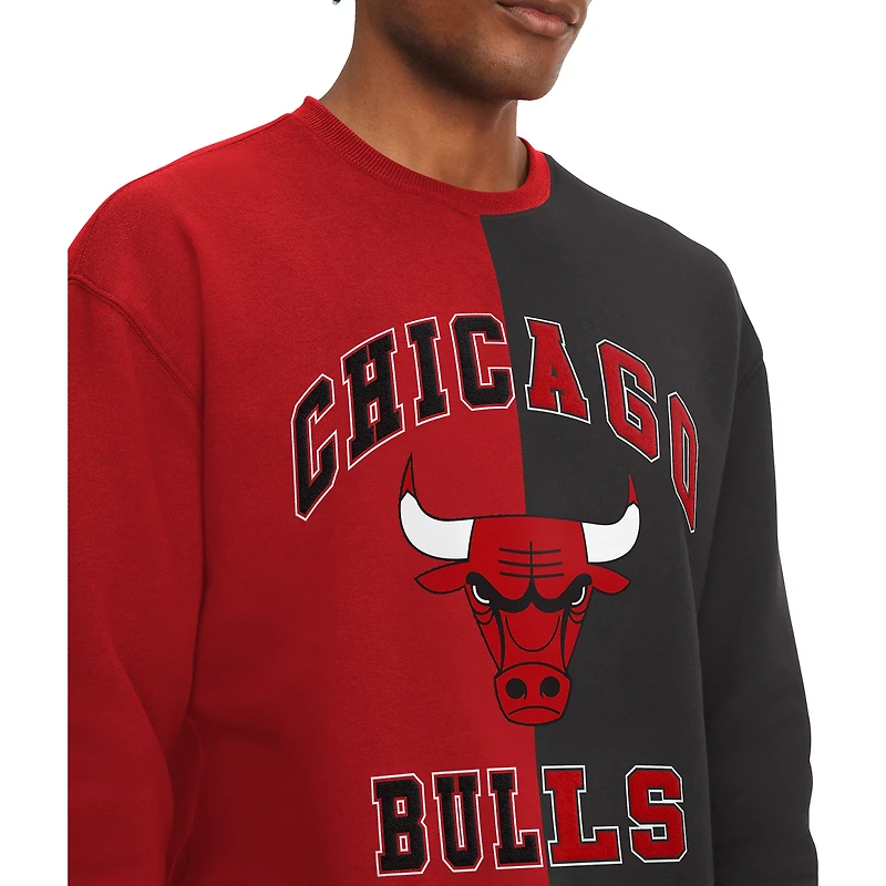 Men's Tommy Jeans Red/Black Chicago Bulls Keith Split Pullover Sweatshirt