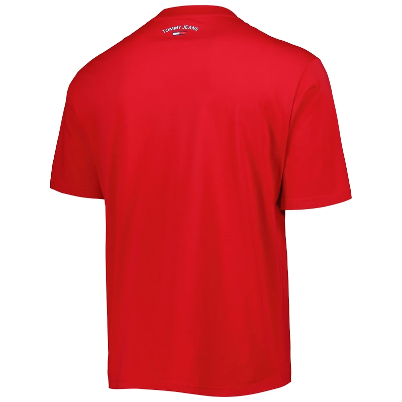 Men's Tommy Jeans Red Chicago Bulls Mel Varsity T-Shirt