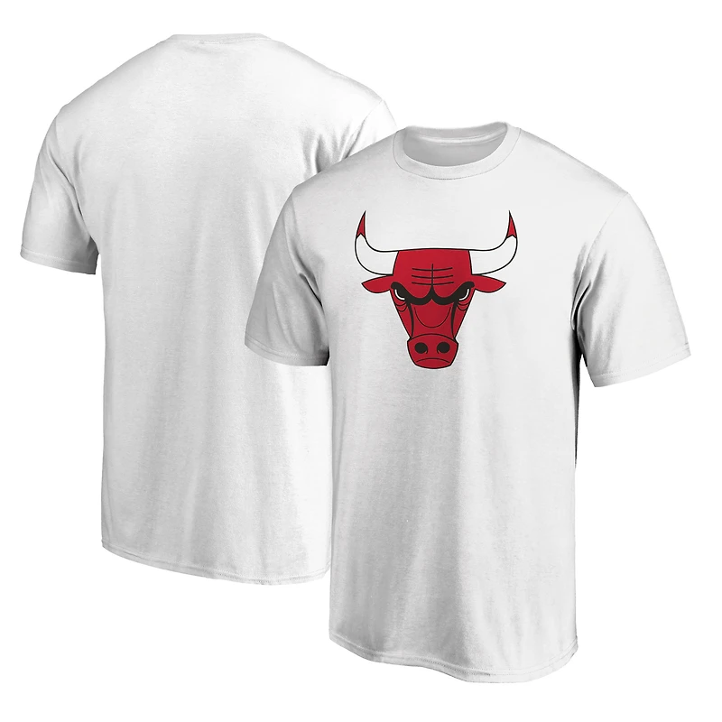 Men's  White Chicago Bulls Primary Logo T-Shirt