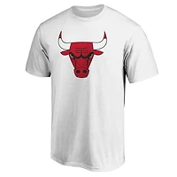 Men's  White Chicago Bulls Primary Logo T-Shirt