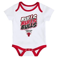 Newborn & Infant White/Red Chicago Bulls Monterey Tie-Dye - 2-Pack Bodysuit Set