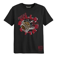 T-shirt noir Mitchell & Ness des Chicago Bulls pour enfants d'âge préscolaire