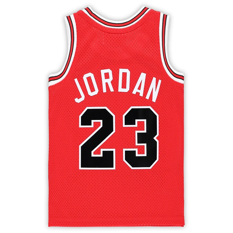 Preschool Mitchell & Ness Michael Jordan Red Chicago Bulls Hardwood Classics 1984/85 Authentic Swingman Jersey