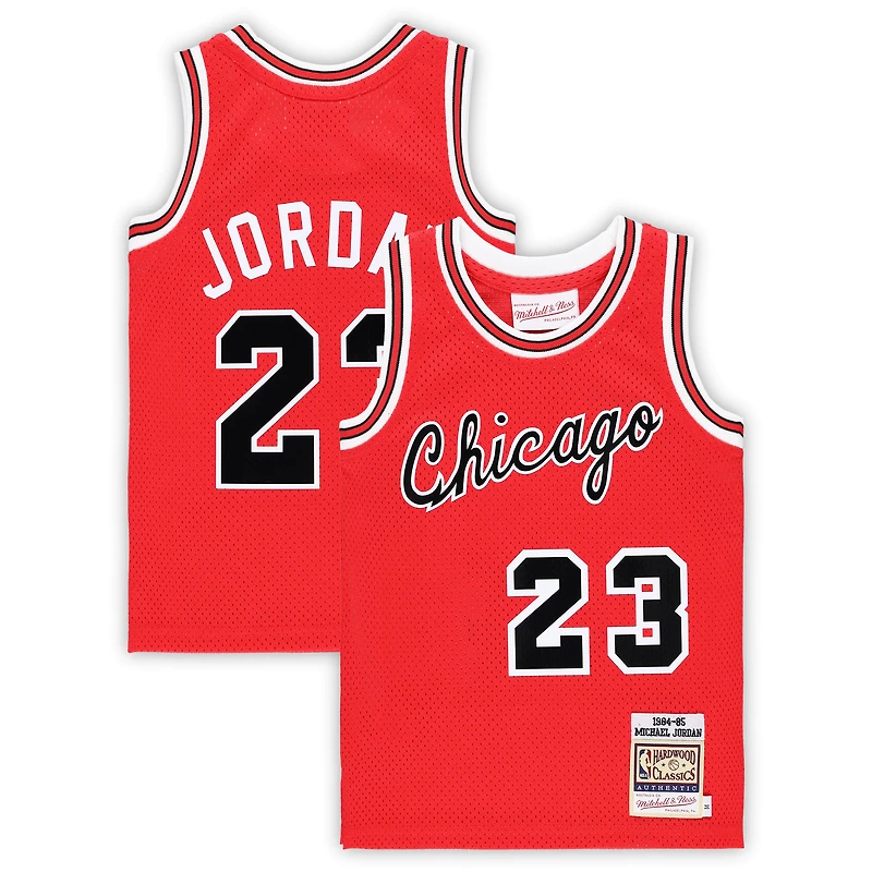 Maillot Swingman authentique Mitchell & Ness Michael Jordan rouge Chicago Bulls Hardwood Classics 1984/85