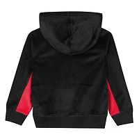 Sweat à capuche en velours noir des Chicago Bulls pour enfants d'âge préscolaire Outerstuff