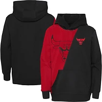 Sweat à capuche fendu inégalé des Chicago Bulls préscolaire rouge/noir