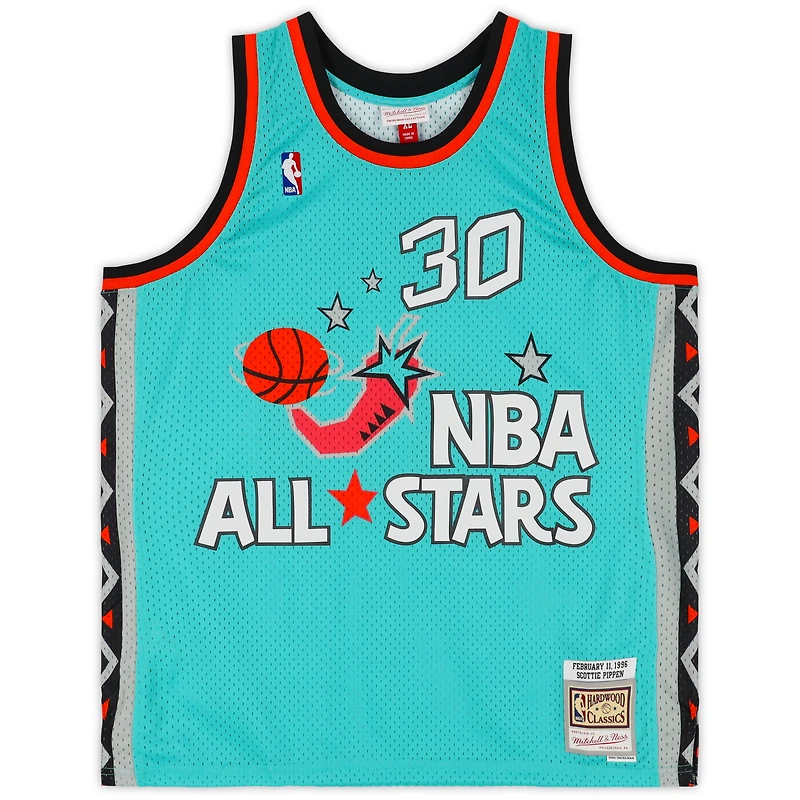 Maillot de l'équipe de l'Est des Chicago Bulls 1996 All-Star signé Scottie Pippen, dédicacé par Michell & Ness