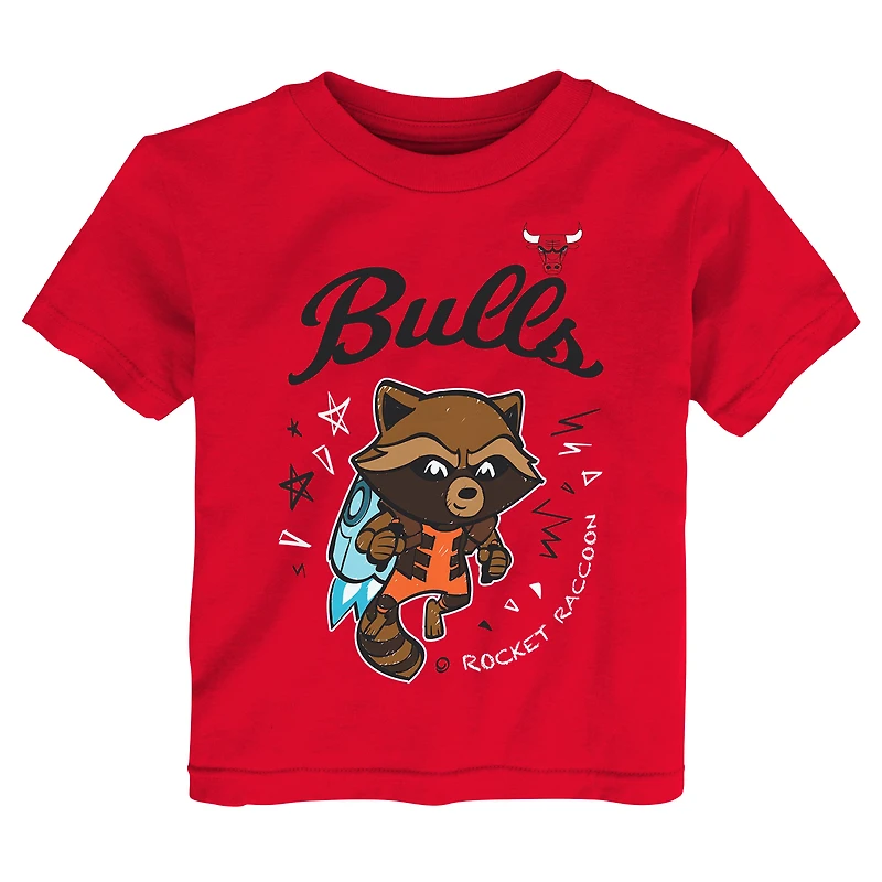 Toddler Heather Gray Chicago Bulls Two-Piece Guardians Of The Galaxy T-Shirt Set