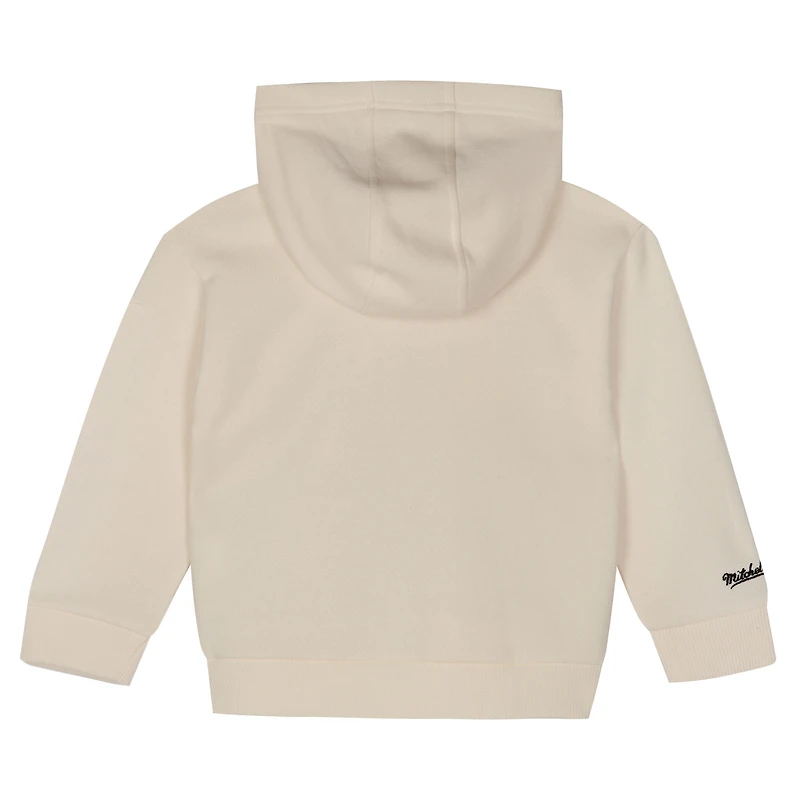 Toddler Mitchell & Ness  Cream Chicago Bulls Hang Time Oversized Pullover Hoodie Pants Set