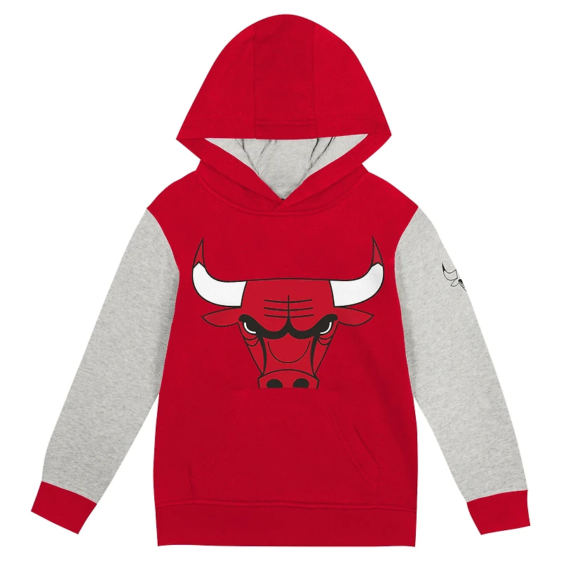 Toddler  Red Chicago Bulls Fair Catch Fleece Pullover Hoodie