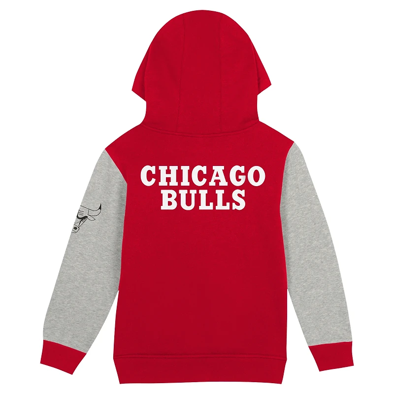 Toddler  Red Chicago Bulls Fair Catch Fleece Pullover Hoodie