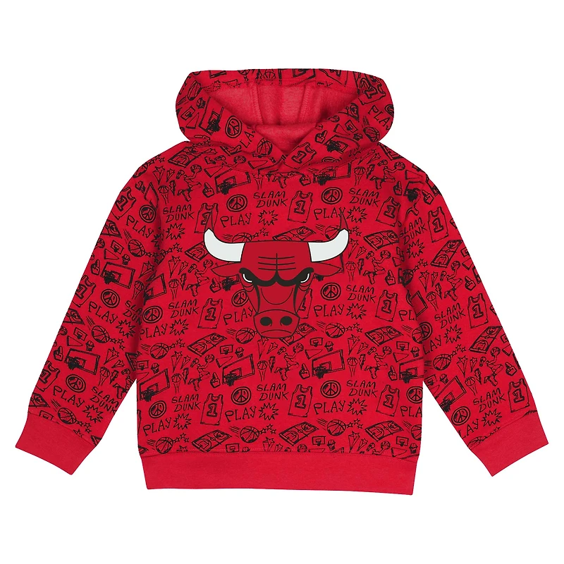 Ensemble sweat à capuche et pantalon de survêtement Give and Go pour tout-petit des Red Chicago Bulls