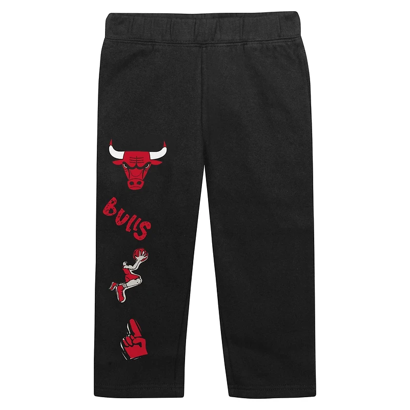 Ensemble sweat à capuche et pantalon de survêtement Give and Go pour tout-petit des Red Chicago Bulls