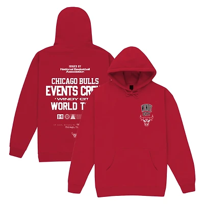 Unisex Bleacher Report x Mitchell & Ness Red Chicago Bulls Backstage Crew Pullover Hoodie