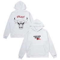Unisex Enjoy Basketball x Chicago Bulls Heather Gray Hoop Enthusiast Capsule Collection Pullover Hoodie