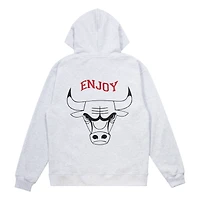 Unisex Enjoy Basketball x Chicago Bulls Heather Gray Hoop Enthusiast Capsule Collection Pullover Hoodie