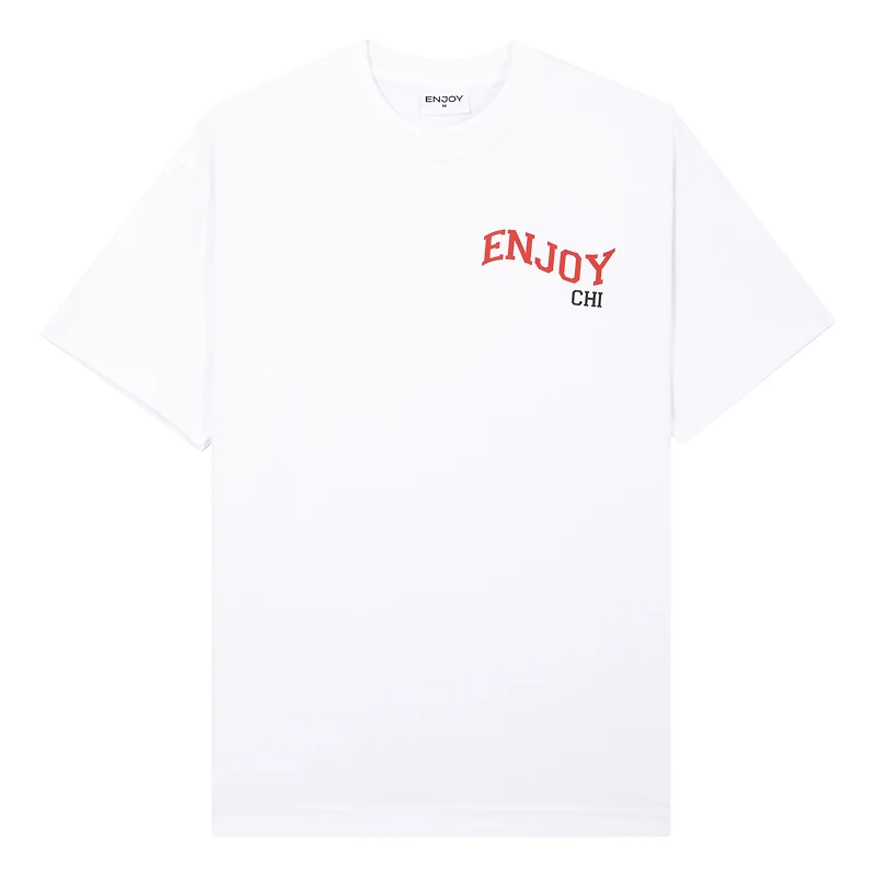 Unisex Enjoy Basketball x Chicago Bulls White Hoop Enthusiast Capsule Collection T-Shirt