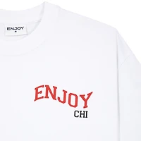 Unisex Enjoy Basketball x Chicago Bulls White Hoop Enthusiast Capsule Collection T-Shirt