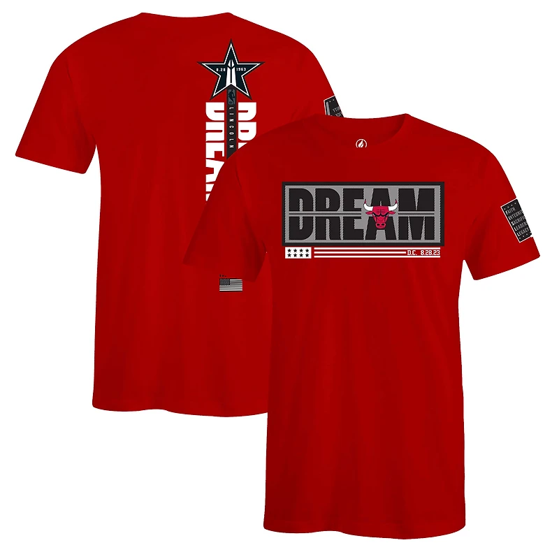 T-shirt unisexe FISLL x Black History Collection rouge des Chicago Bulls