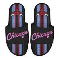 Sandales unisexe ISlide noires Chicago Bulls City Edition 2025/26 en gel
