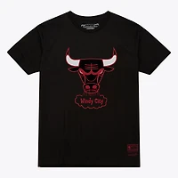 Unisex Mitchell & Ness  Black Chicago Bulls Hardwood Classics Arch T-Shirt