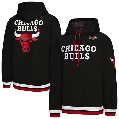 Sweat à capuche vintage noir Mitchell & Ness des Chicago Bulls