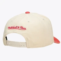 Unisex Mitchell & Ness Cream/Red Chicago Bulls Faded Pro Snapback Hat
