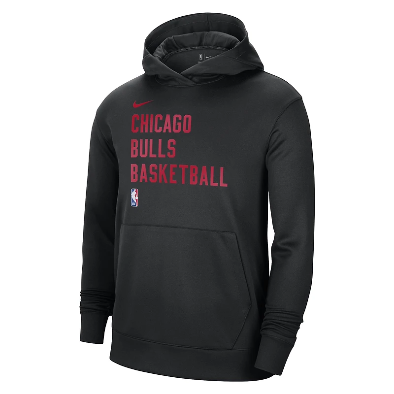 Sweat à capuche unisexe Nike noir Chicago Bulls 2023/24 Performance Spotlight On-Cour Practice