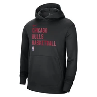 Sweat à capuche unisexe Nike noir Chicago Bulls 2023/24 Performance Spotlight On-Cour Practice