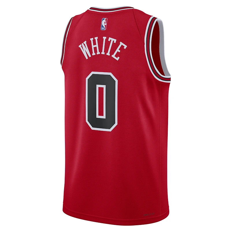 Maillot unisexe Nike Coby blanc rouge Chicago Bulls Swingman - Icon Edition