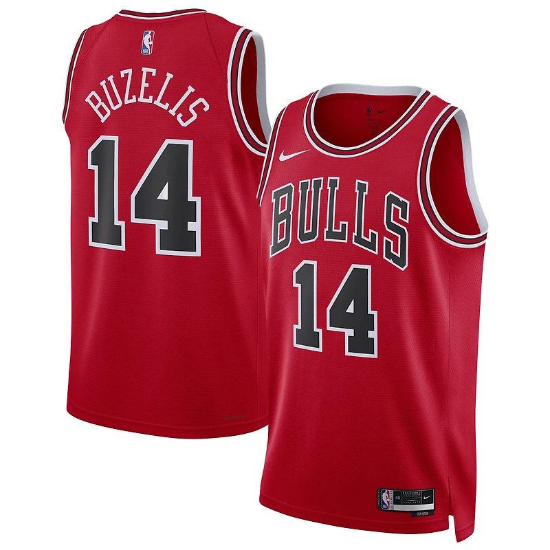 Maillot unisexe Nike Matas Buzelis rouge Chicago Bulls Swingman - Édition Icon