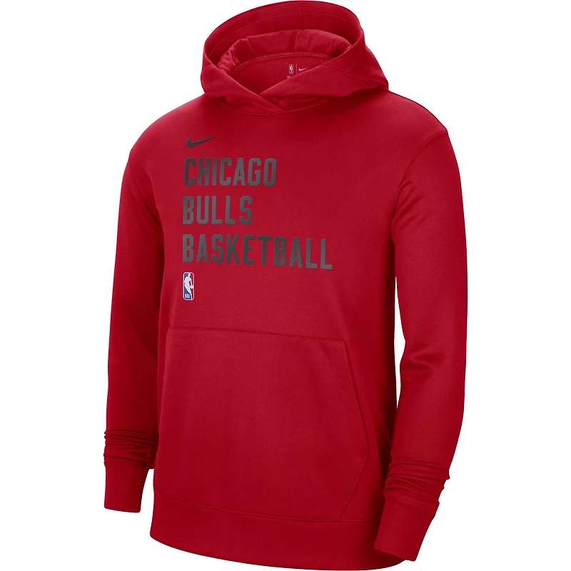Sweat à capuche unisexe Nike Red Chicago Bulls 2023/24 Performance Spotlight On-Cour Practice
