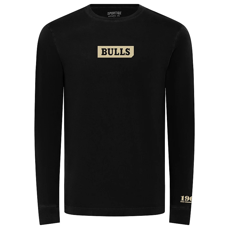 Sweat-shirt unisexe Sportiqe Chicago Bulls 1966 Collection Mohave noir