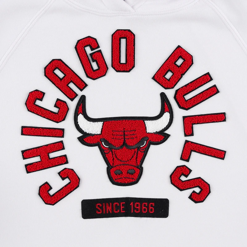 Sweat à capuche unisexe Sportiqe Chicago Bulls Athos Olson tri-mélange blanc