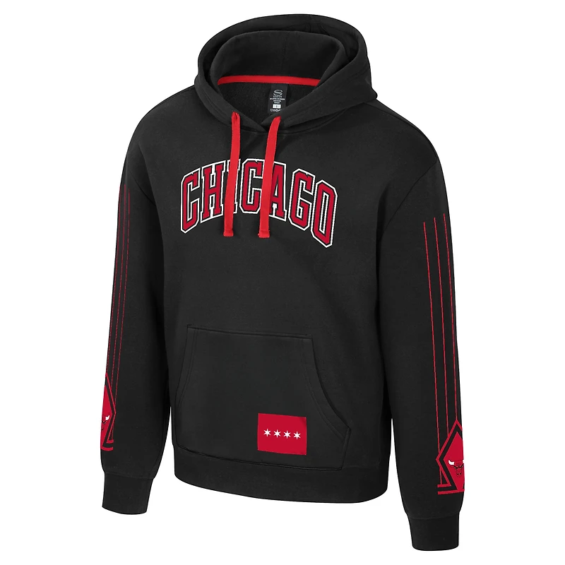 Unisex Stadium Essentials Black Chicago Bulls City Star Hoodie