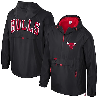 Veste à capuche unisexe Stadium Essentials noire Chicago Bulls Compete quart de zip