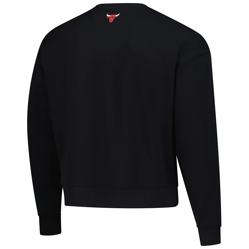 Unisex Terez Black Chicago Bulls Oversized Gemstone Logo Sweatshirt